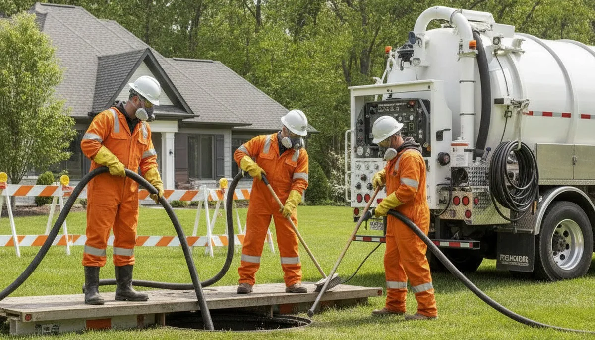 Septic tank cleaning service for Newton, MA homes by local plumbers