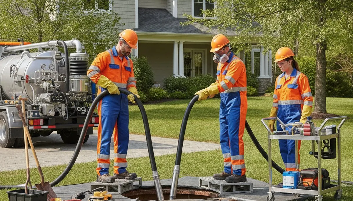Newton, MA plumber providing septic tank cleaning service for local homes
